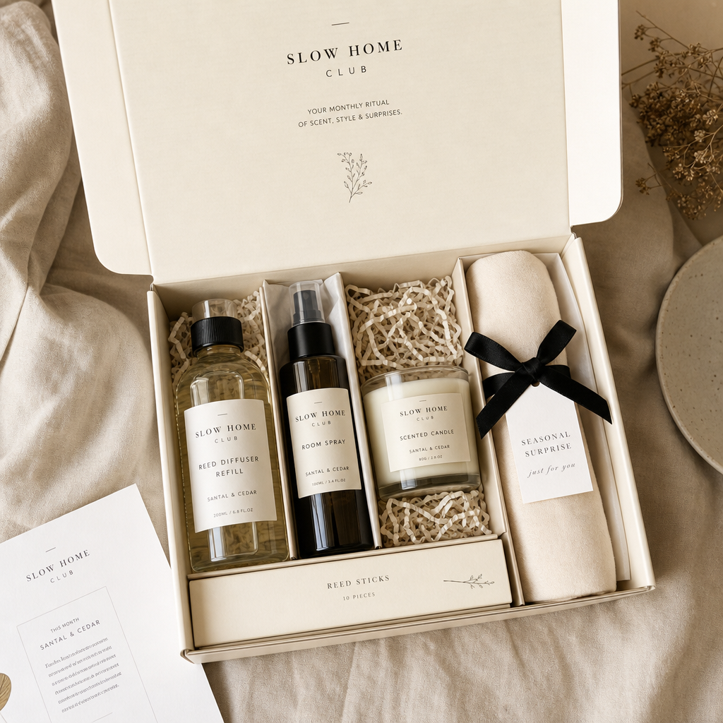 DUFTRA monatliche Duftbox mit kuratierten Home-Fragrance-Produkten